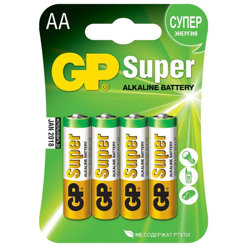 Батарея GP Super LR6 AA (блистер 4шт.) фото 