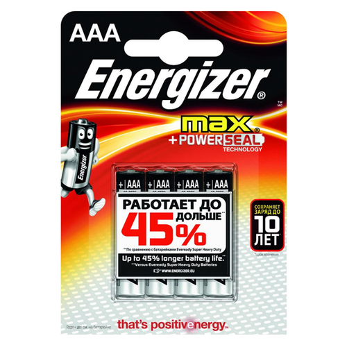 Батарея Energizer LR03 AAA (блистер 4шт.) фото 