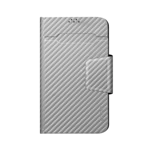 Чехол-книжка Deppa Wallet Fold Carbon M универсальный (4.3"-6") Grey фото 
