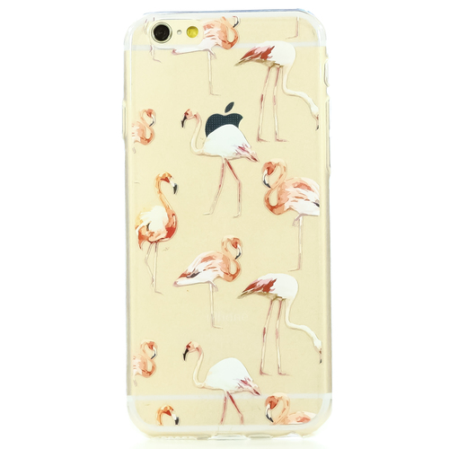 Накладка силиконовая BoraSCO ArtWorks iPhone 6/6S Фламинго фото 