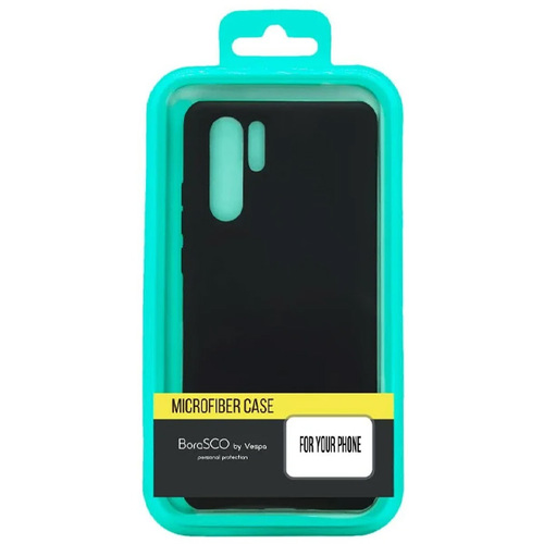Накладка силиконовая BoraSCO Microfiber Case Xiaomi Mi 10 Lite Black фото 