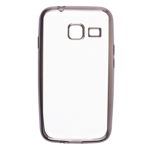 Накладка силиконовая skinBox chrome border Samsung Galaxy J1 mini (2016) Dark Silver фото 