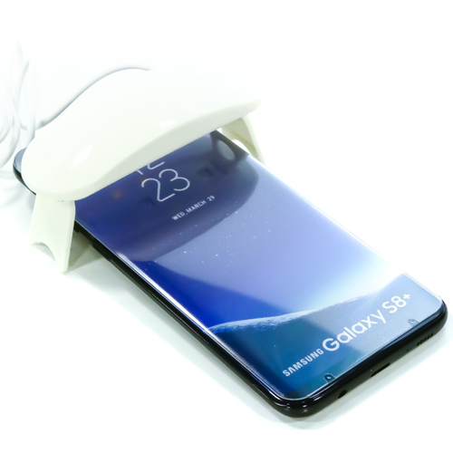 Защитное стекло Vitherum Aqua 3D Samsung Galaxy S8+ (+лампа и клей) Clear фото 