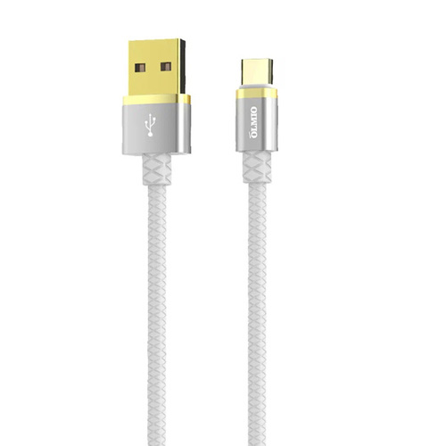 USB кабель OLMIO Deluxe USB 2.0 -Type-C 1m White фото 