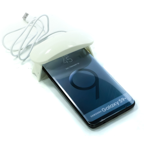 Защитное стекло Vitherum Aqua 3D Samsung Galaxy S9+ (+лампа и клей) Clear фото 