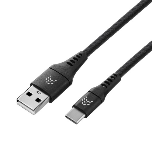 USB кабель Rocket Contact тканевая оплетка Type-C 1м Black (RDC503BL01CT-AC) фото 